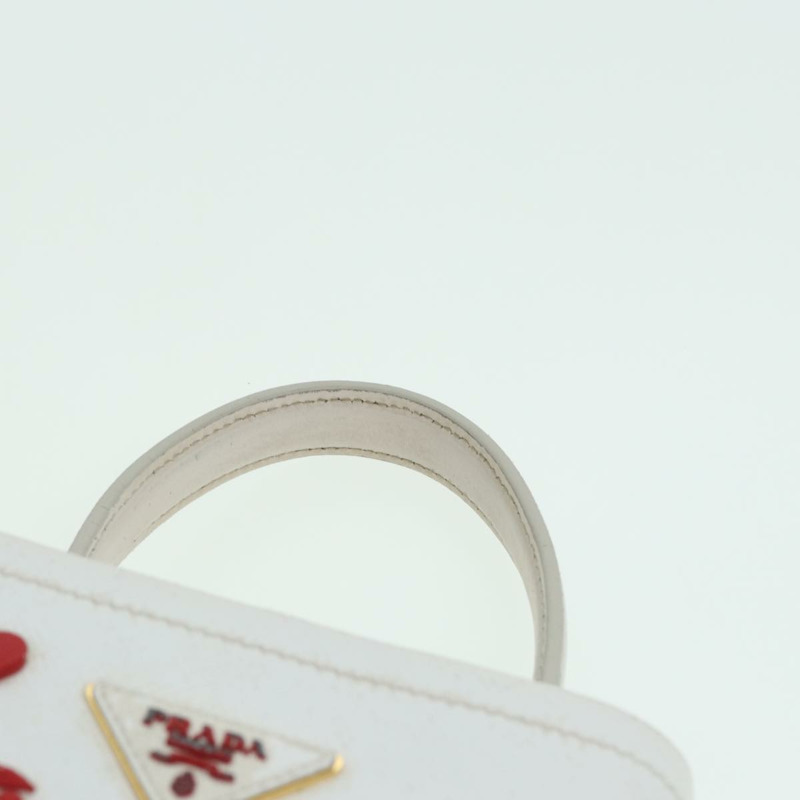 【日本直送】PRADA 手提包 Safiano 皮革 2way 白色 Auth 83161A-7