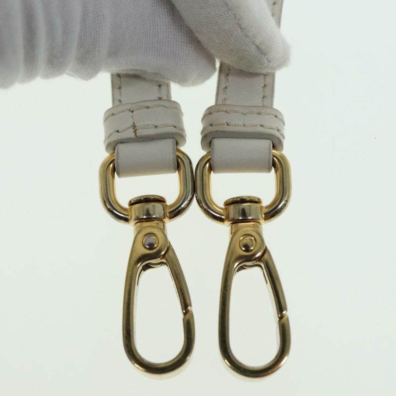 【日本直送】PRADA 手提包 Safiano 皮革 2way 白色 Auth 83161A-25