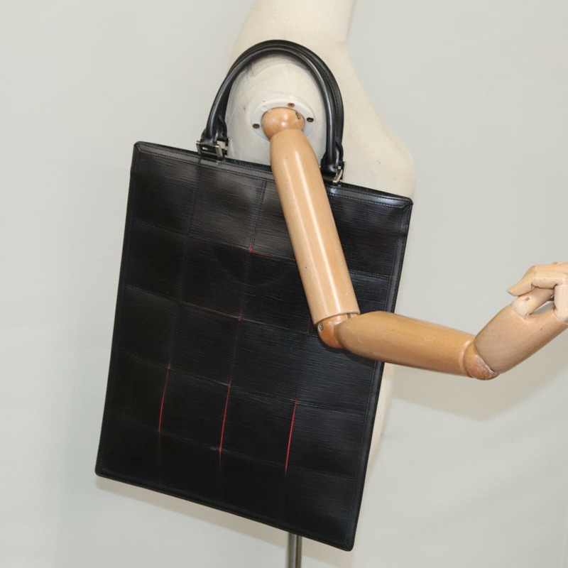 【日本直送】路易威登 Epi Stretch Silver Fizz 手提包 黑色 M54622 LV Auth 105153A-20