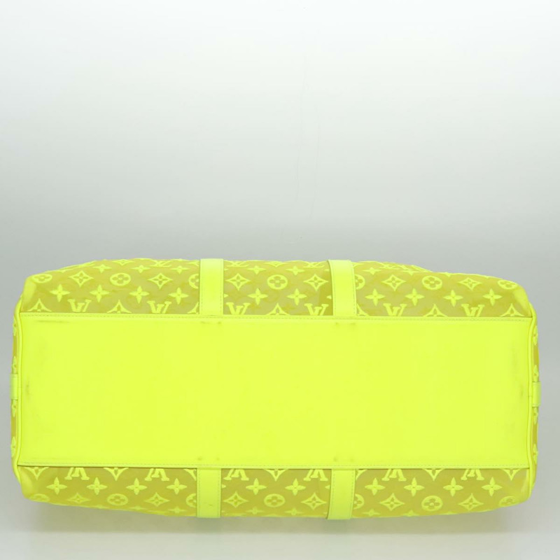 【日本直送】路易威登透明Keepall Bandouliere 50旅行包 黃色 M55380 Auth112531SAM-5