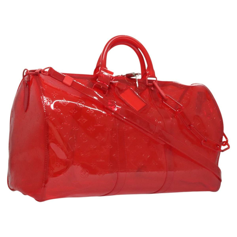 【日本直送】路易威登 Monogram Vinyl Keepall Bandouliere 50 旅行包 紅色 M41416 正品 ec591SAM-0