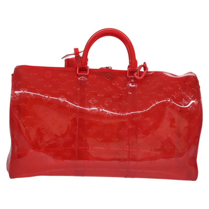 【日本直送】路易威登 Monogram Vinyl Keepall Bandouliere 50 旅行包 紅色 M41416 正品 ec591SAM-12