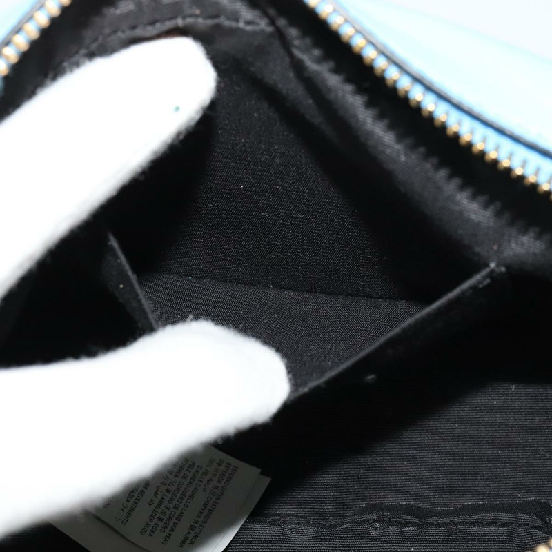 【日本直送】范思哲絎縫鏈條單肩包，皮革材質，藍色金色，正品編號 120479A-20