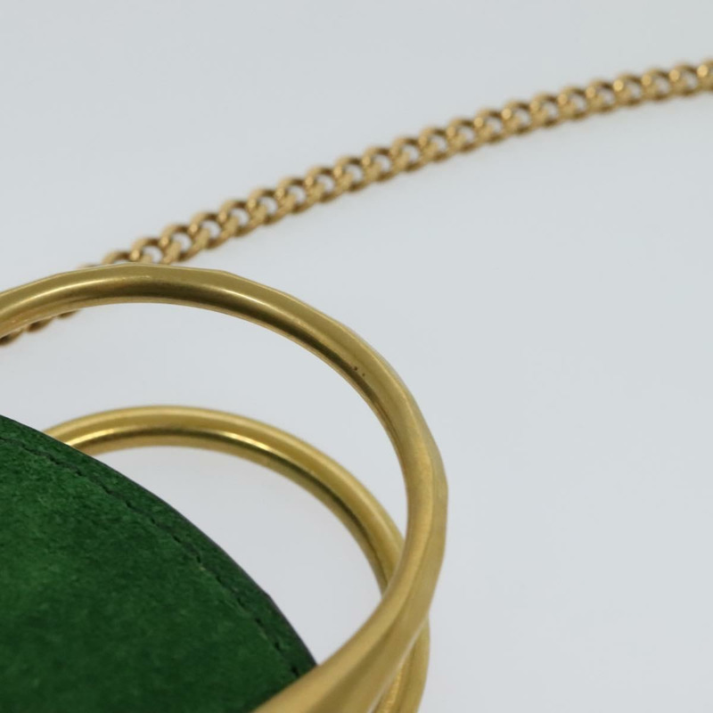 【日本直送】Chloe Pixy鏈條單肩包，皮革材質，綠色金色，正品編號120652A-13