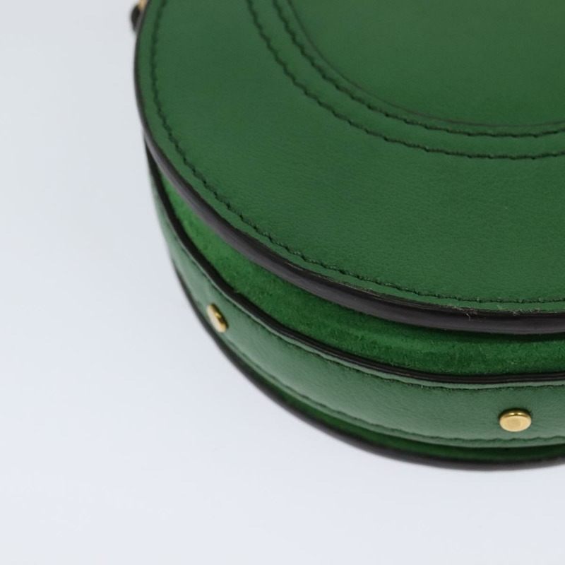 【日本直送】Chloe Pixy鏈條單肩包，皮革材質，綠色金色，正品編號120652A-17