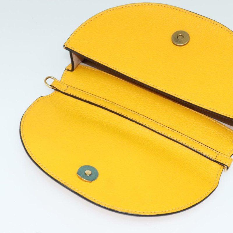 【日本直送】Chloe Nile Minaudire 手提包 皮革 2way 黃金色 Auth 117672A-8