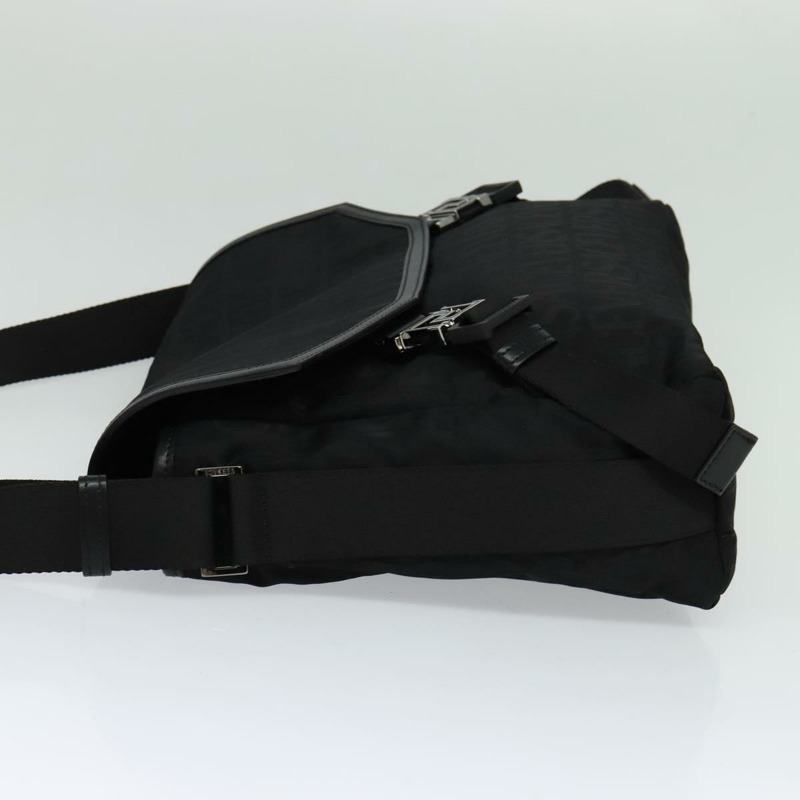 【日本直送】范思哲帆布肩背包 黑色 銀色 正品 123032A-2