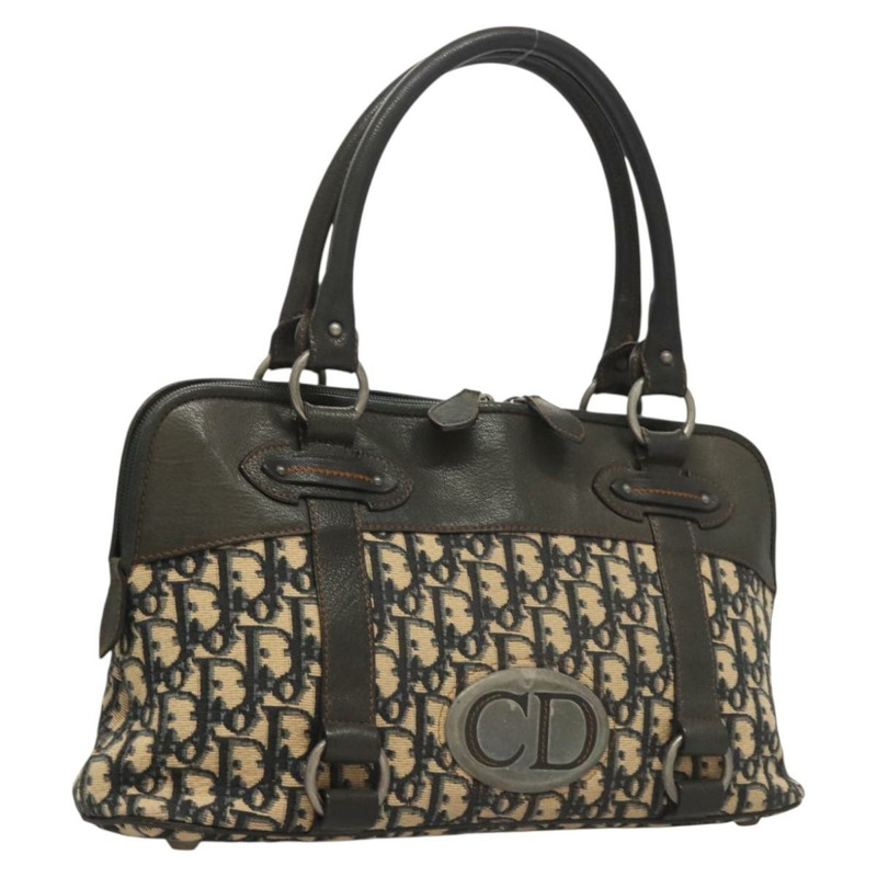 【日本直送】Christian Dior Trotter帆布手提包 海軍藍 銀色 正品 sw686A-0