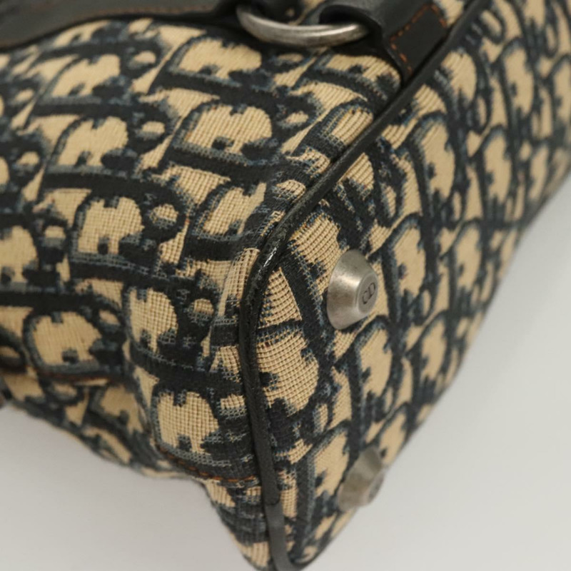 【日本直送】Christian Dior Trotter帆布手提包 海軍藍 銀色 正品 sw686A-7