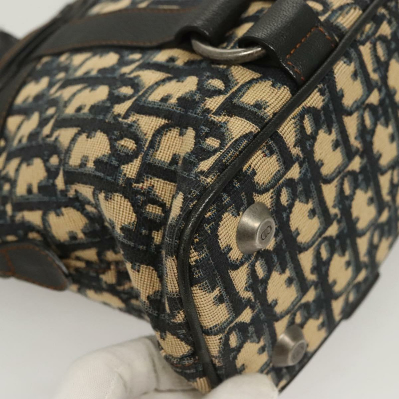 【日本直送】Christian Dior Trotter帆布手提包 海軍藍 銀色 正品 sw686A-15