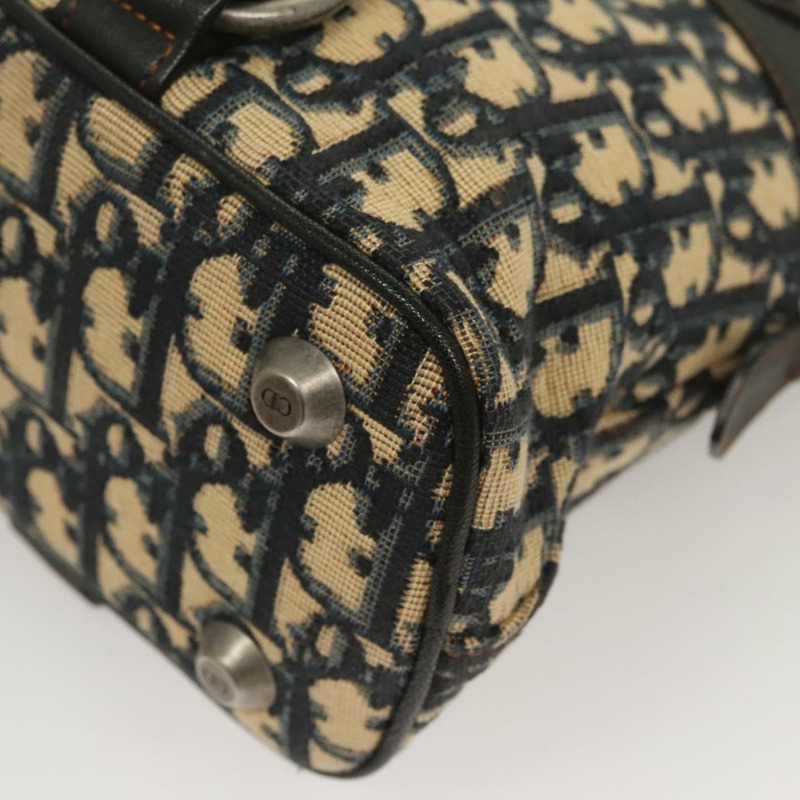 【日本直送】Christian Dior Trotter帆布手提包 海軍藍 銀色 正品 sw686A-16