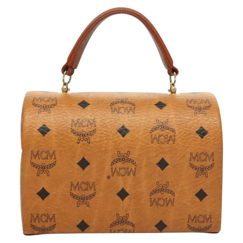 【日本直送】MCM Logoogram Vicetos 手提包 PVC 皮革 2way 棕色金色 Auth 124762A-1