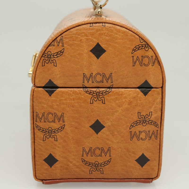 【日本直送】MCM Logoogram Vicetos 手提包 PVC 皮革 2way 棕色金色 Auth 124762A-2