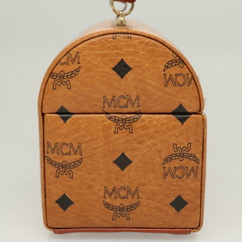【日本直送】MCM Logoogram Vicetos 手提包 PVC 皮革 2way 棕色金色 Auth 124762A-3