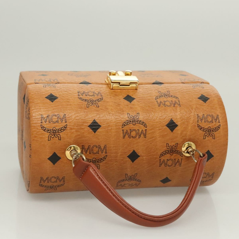 【日本直送】MCM Logoogram Vicetos 手提包 PVC 皮革 2way 棕色金色 Auth 124762A-5