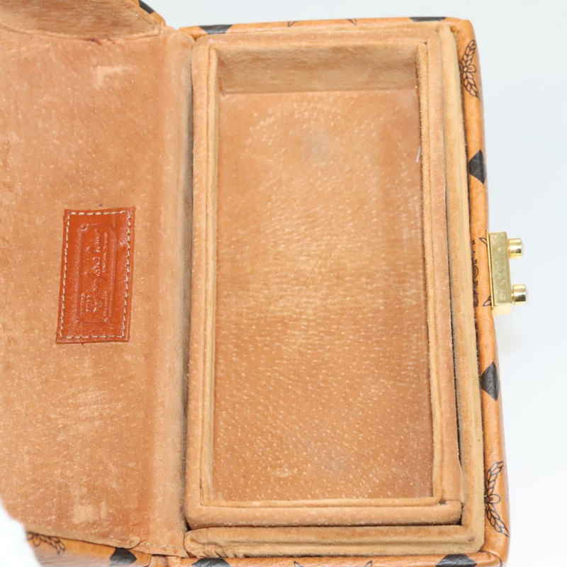 【日本直送】MCM Logoogram Vicetos 手提包 PVC 皮革 2way 棕色金色 Auth 124762A-10