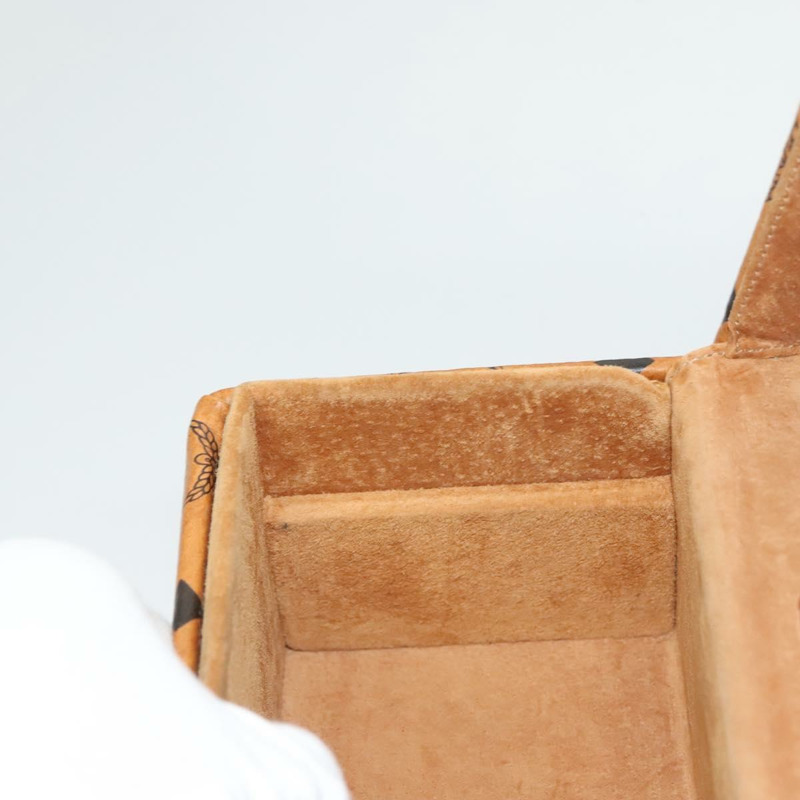 【日本直送】MCM Logoogram Vicetos 手提包 PVC 皮革 2way 棕色金色 Auth 124762A-19