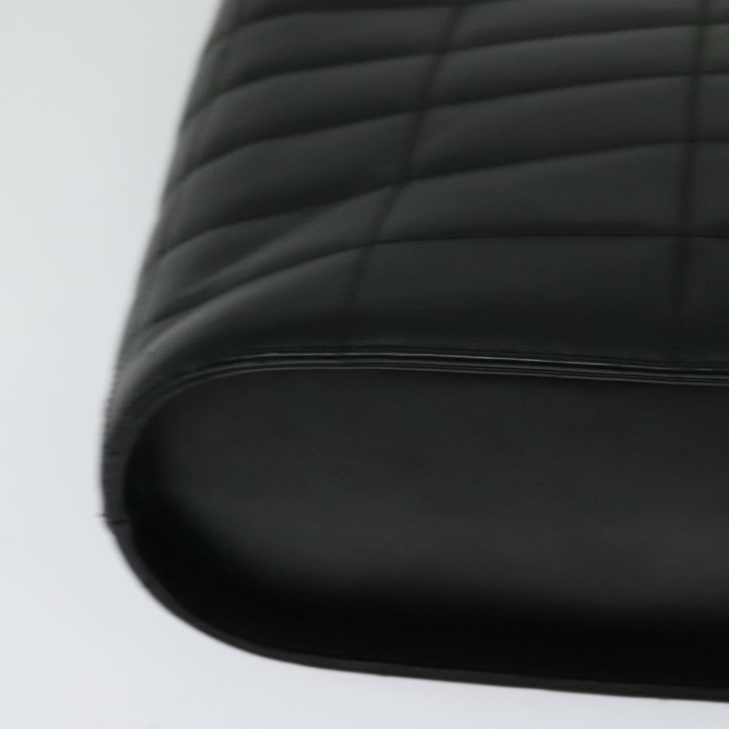 【日本直送】香奈兒 Choco Bar 手提包,黑色皮革,銀色雙C標誌,正品編號 126757A-14