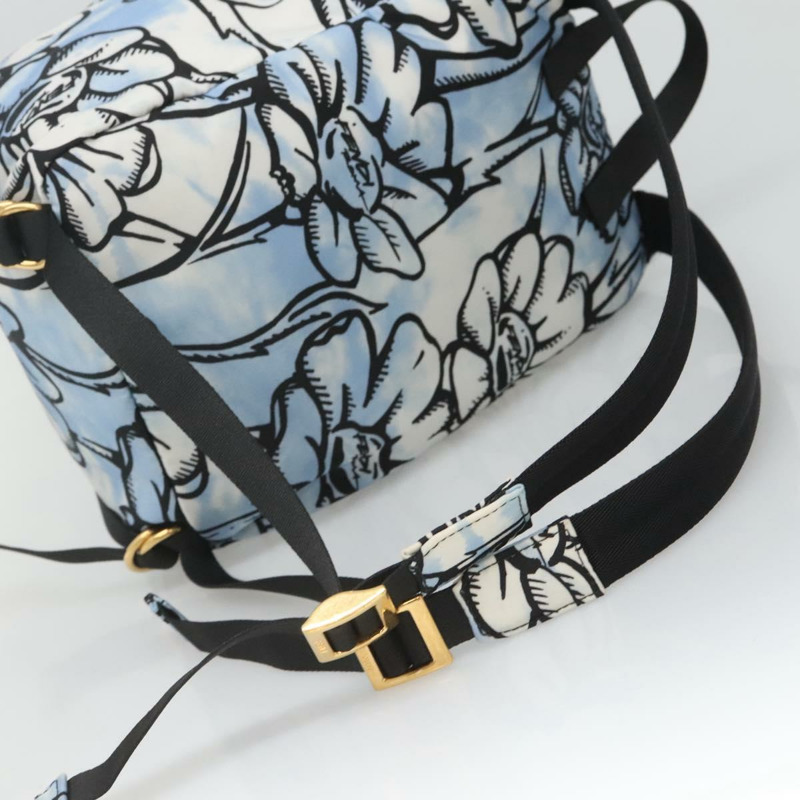 【日本直送】FENDI 雙肩包 尼龍 淺藍色 金色 正品 127211A-7