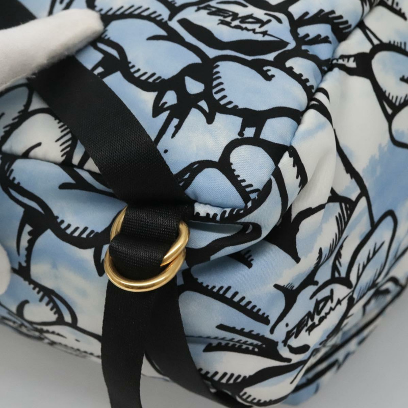 【日本直送】FENDI 雙肩包 尼龍 淺藍色 金色 正品 127211A-17