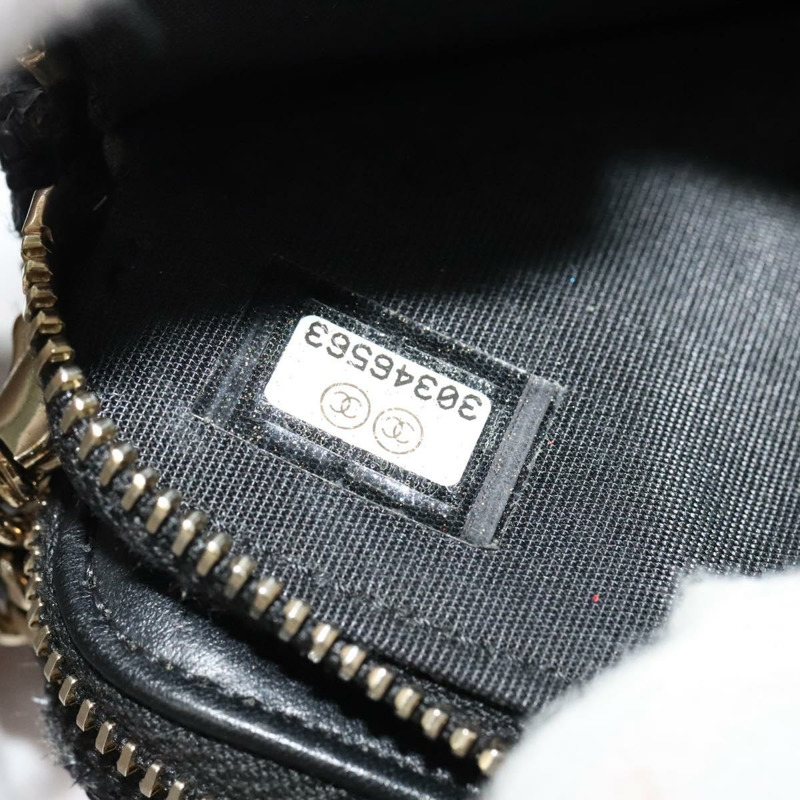 【日本直送】香奈兒 Deauville 系列 COCO 標誌鏈皮夾 拉菲草編織 海軍藍 金色 CC 認證 127827M-10