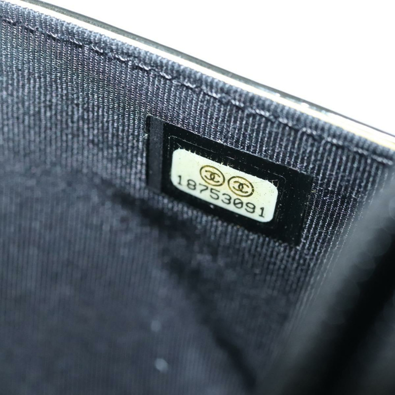 【日本直送】香奈兒漆皮鏈條錢包，黃色，銀色雙C標誌，貨號128843A-11