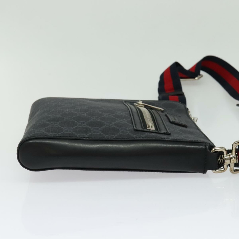 【日本直送】GUCCI GG Supreme Sherry Line 單肩包 PVC 黑色 紅色 海軍藍 523599 正品 133793A-3