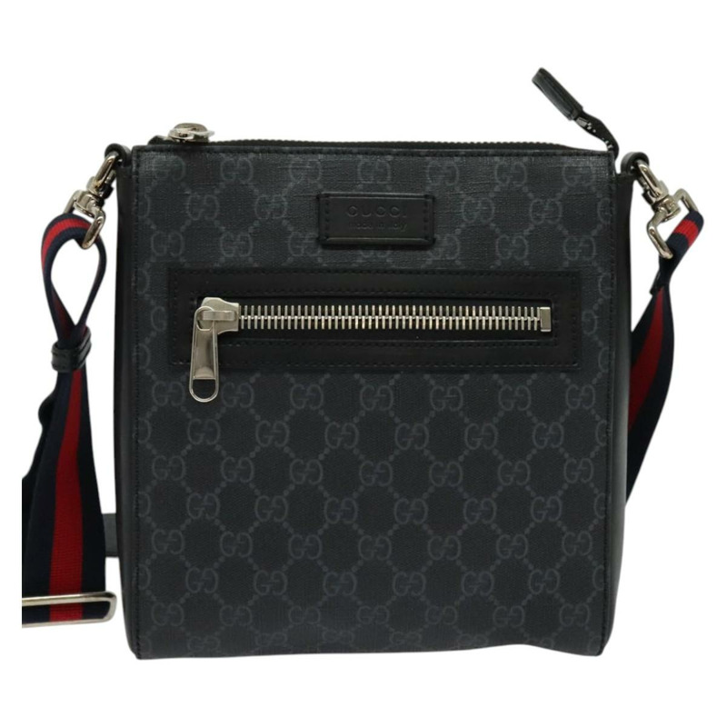 【日本直送】GUCCI GG Supreme Sherry Line 單肩包 PVC 黑色 紅色 海軍藍 523599 正品 133793A-12