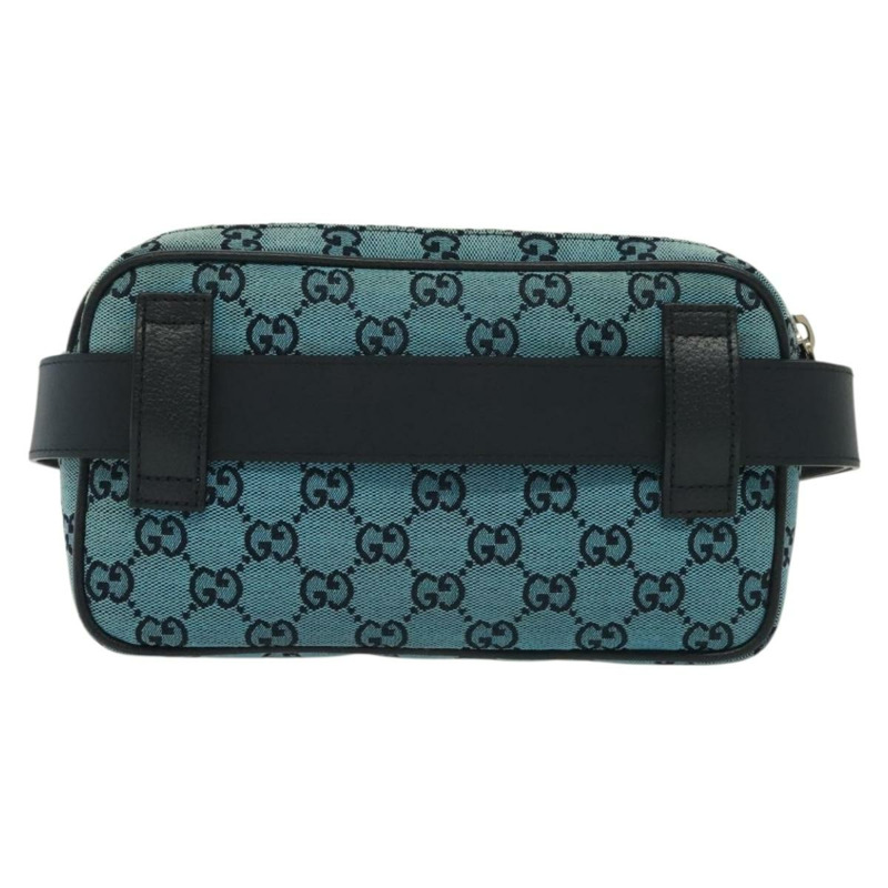 【日本直送】GUCCI GG帆布腰包 藍色銀色 658657 正品 139364A-1
