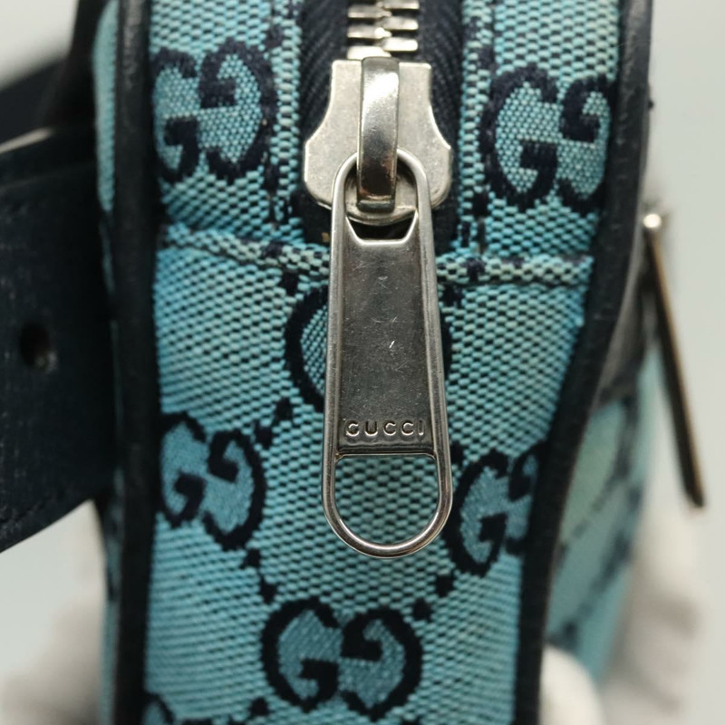 【日本直送】GUCCI GG帆布腰包 藍色銀色 658657 正品 139364A-9