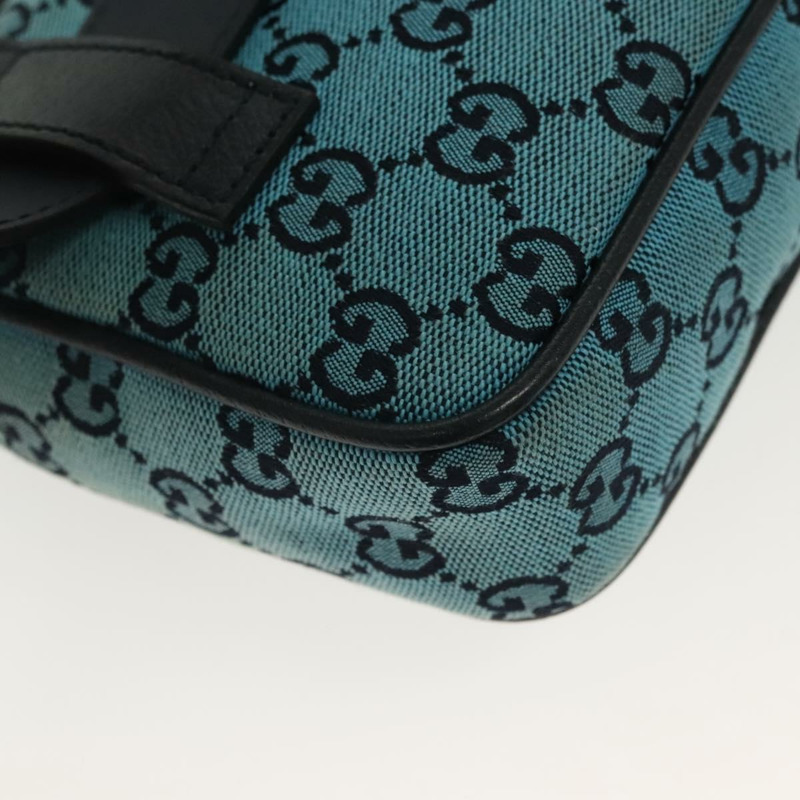 【日本直送】GUCCI GG帆布腰包 藍色銀色 658657 正品 139364A-15