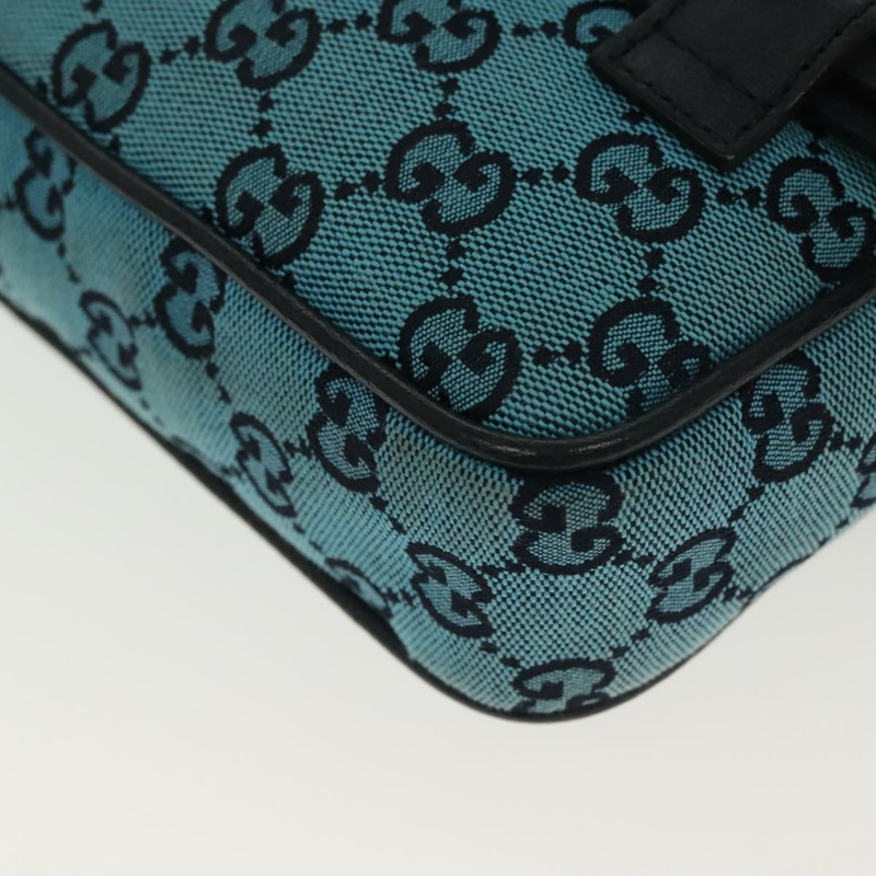 【日本直送】GUCCI GG帆布腰包 藍色銀色 658657 正品 139364A-16