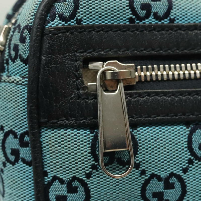 【日本直送】GUCCI GG帆布腰包 藍色銀色 658657 正品 139364A-17