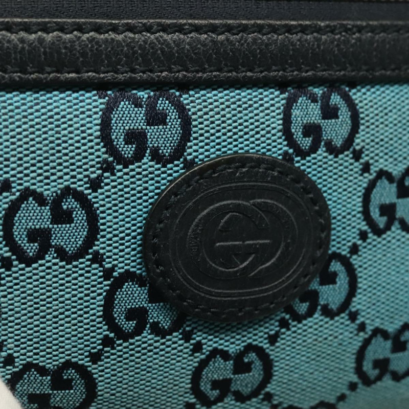 【日本直送】GUCCI GG帆布腰包 藍色銀色 658657 正品 139364A-18