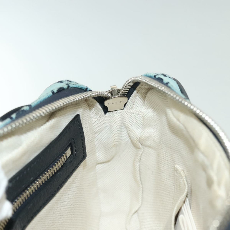 【日本直送】GUCCI GG帆布腰包 藍色銀色 658657 正品 139364A-20