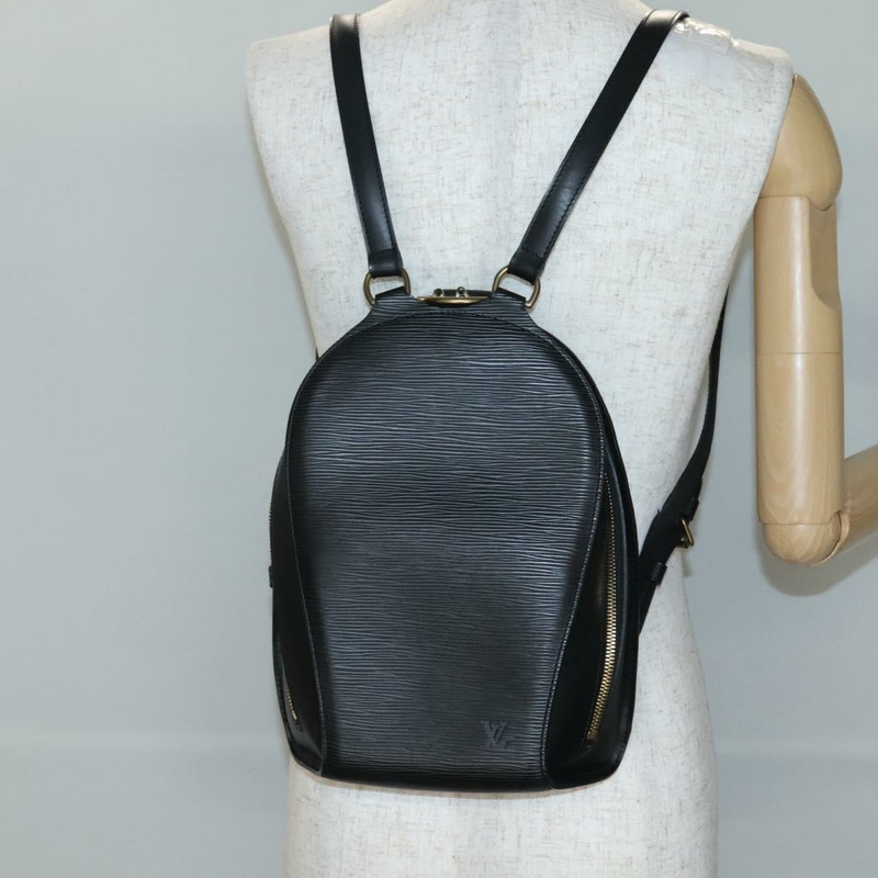 【日本直送】路易威登 Epi Mabillon 黑色雙肩包 M52232 LV 正品 141335A-20