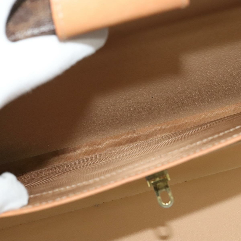 【日本直送】CELINE Macadam帆布旅行箱 PVC皮革 棕色 金色 Auth 141482A-21