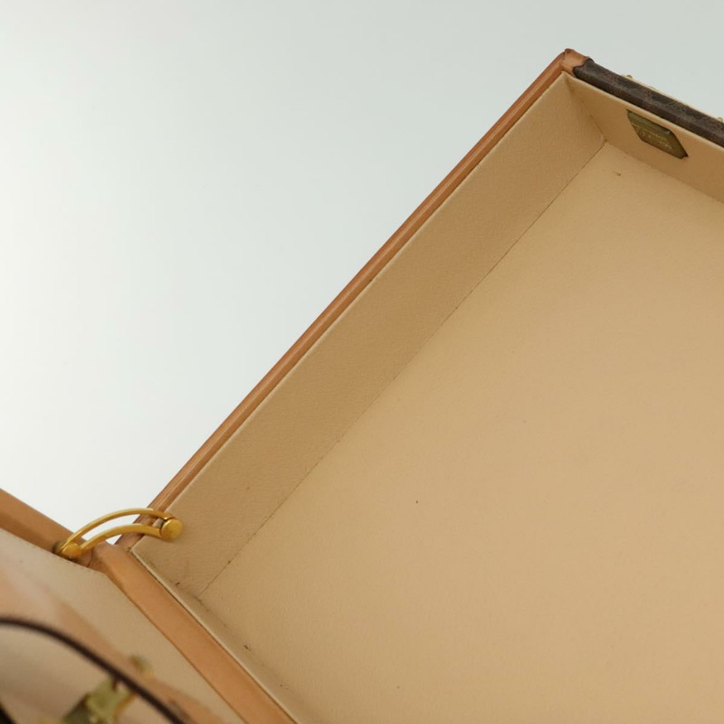 【日本直送】CELINE Macadam帆布旅行箱 PVC皮革 棕色 金色 Auth 141482A-25