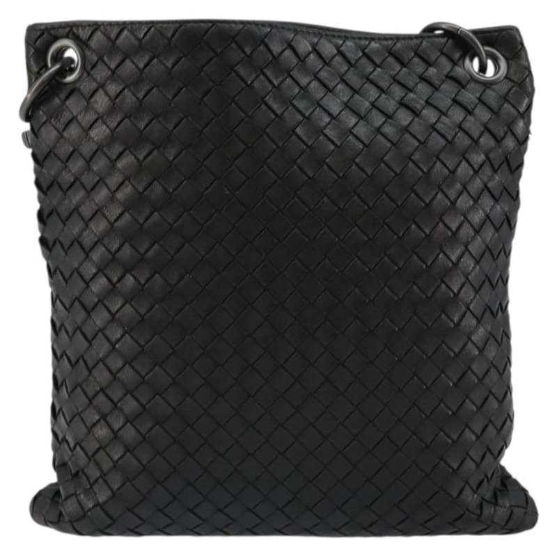 【日本直送】BOTTEGA VENETA INTRECCIATO 黑色皮革肩背包 正品 143339A-1