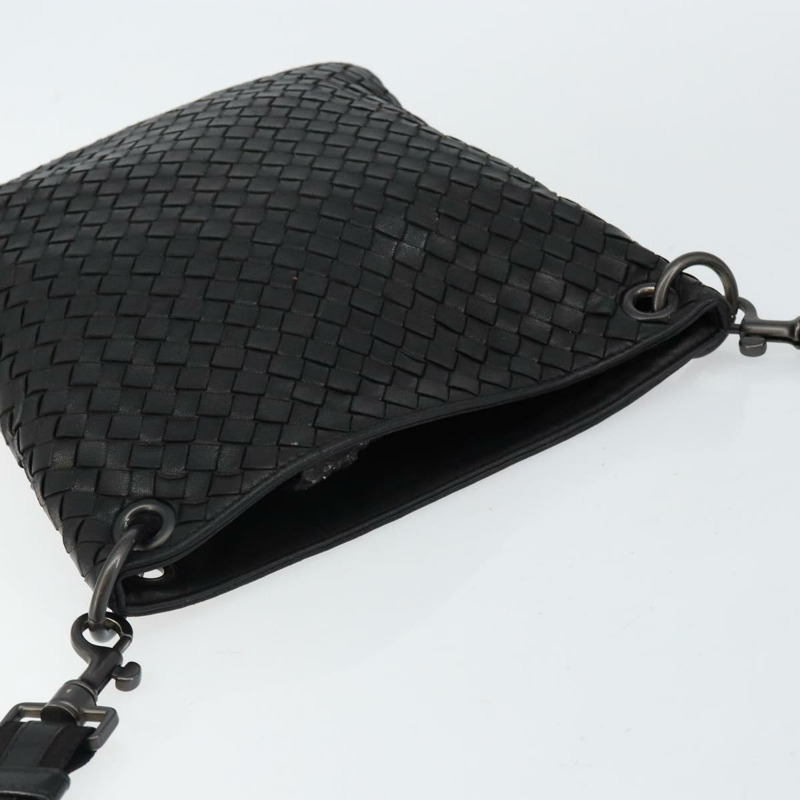 【日本直送】BOTTEGA VENETA INTRECCIATO 黑色皮革肩背包 正品 143339A-5