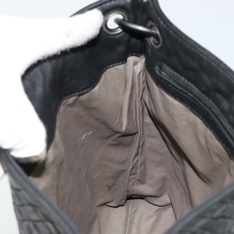 【日本直送】BOTTEGA VENETA INTRECCIATO 黑色皮革肩背包 正品 143339A-17