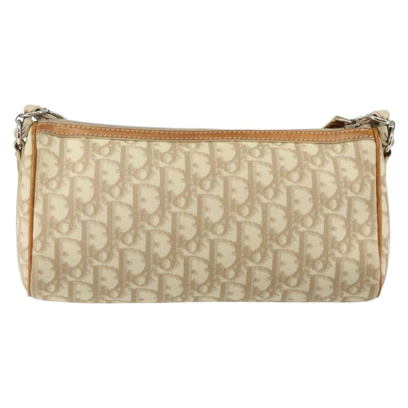 【日本直送】Christian Dior Trotter帆布浪漫單肩包 PVC米色銀色 正品 143590A-1