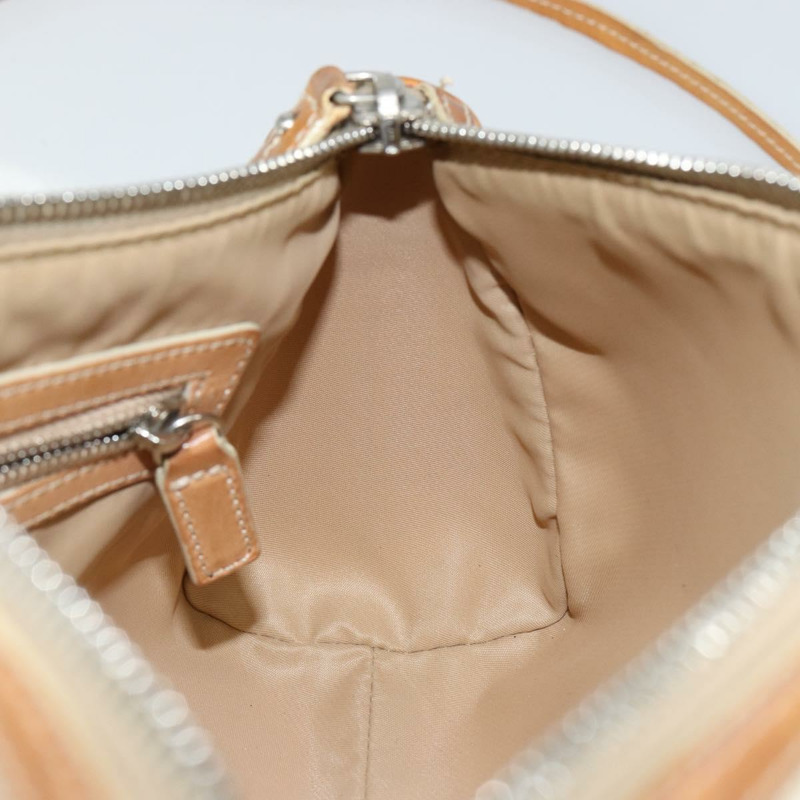 【日本直送】Christian Dior Trotter帆布浪漫單肩包 PVC米色銀色 正品 143590A-18