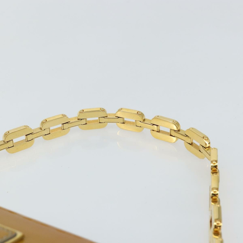 【日本直送】FENDI Mamma Baguette 鏈條單肩包 漆皮 灰色 金色 正品 144385A-13