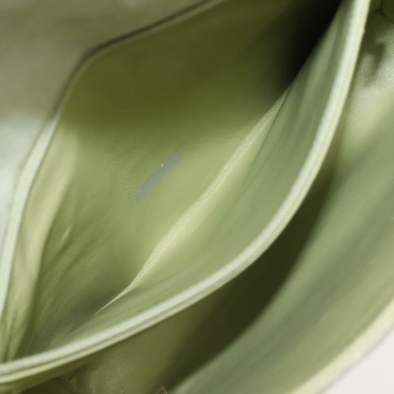 【日本直送】香奈兒 Matelasse 麂皮單肩包 綠色 金色 CC 標誌 Auth 144342A-23