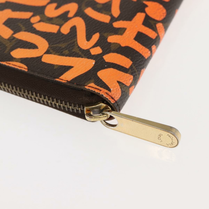 【日本直送】路易威登 Monogram Graffiti Zippy 長版皮夾 橘色 M93711 LV 正品 145791A-6