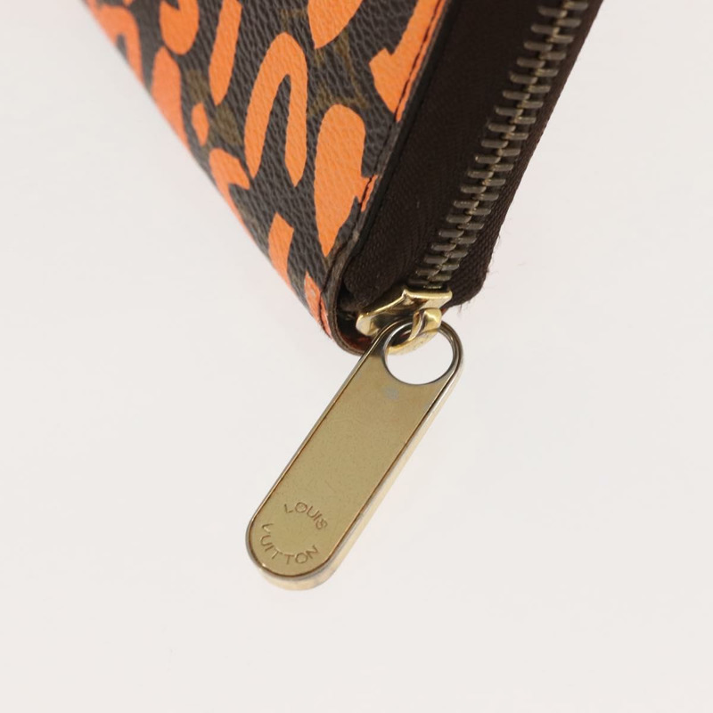 【日本直送】路易威登 Monogram Graffiti Zippy 長版皮夾 橘色 M93711 LV 正品 145791A-7