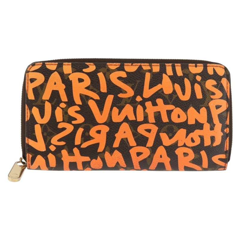 【日本直送】路易威登 Monogram Graffiti Zippy 長版皮夾 橘色 M93711 LV 正品 145791A-12