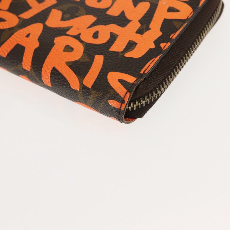 【日本直送】路易威登 Monogram Graffiti Zippy 長版皮夾 橘色 M93711 LV 正品 145791A-13