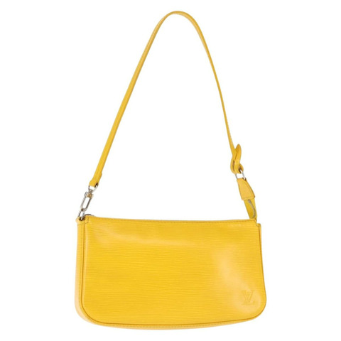 路易威登 Epi Pochette Accessoires 配件包 黃色 M52989 正品 146464A